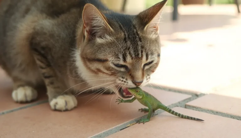 Mon chat a mangé un lézard : risques, symptômes et que faire ?