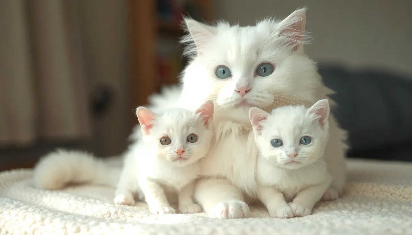 chaton blanc race