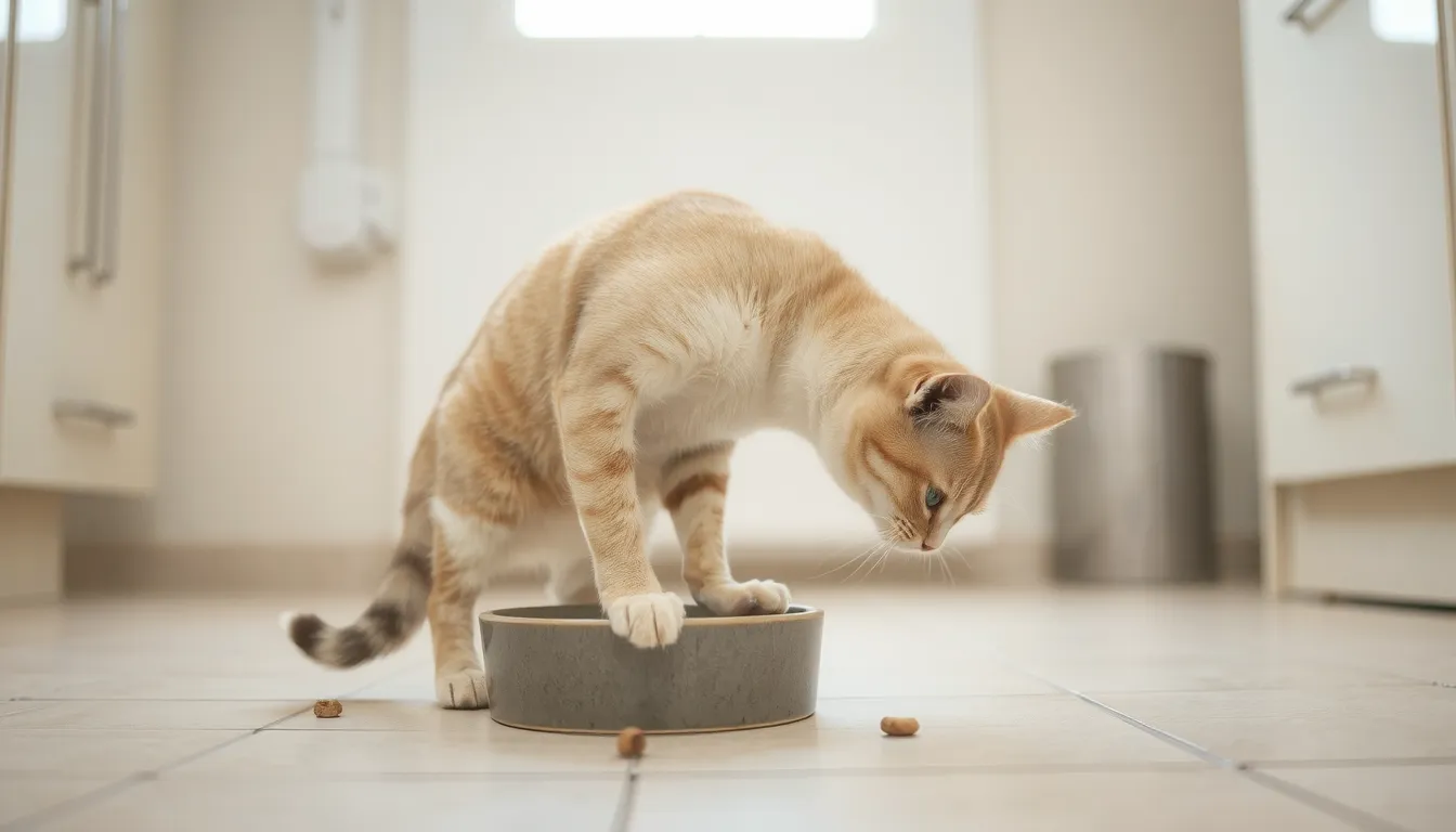 pourquoi mon chat gratte autour de sa gamelle