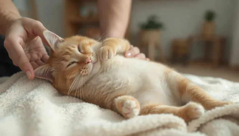 Spasmes du ventre chez le chat : causes et solutions